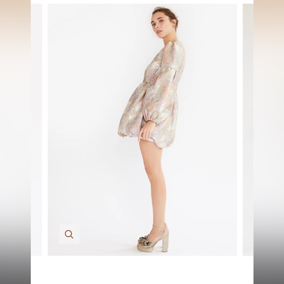 Mille Giselle Dress in pink brocade XL - Picture 2 of 15